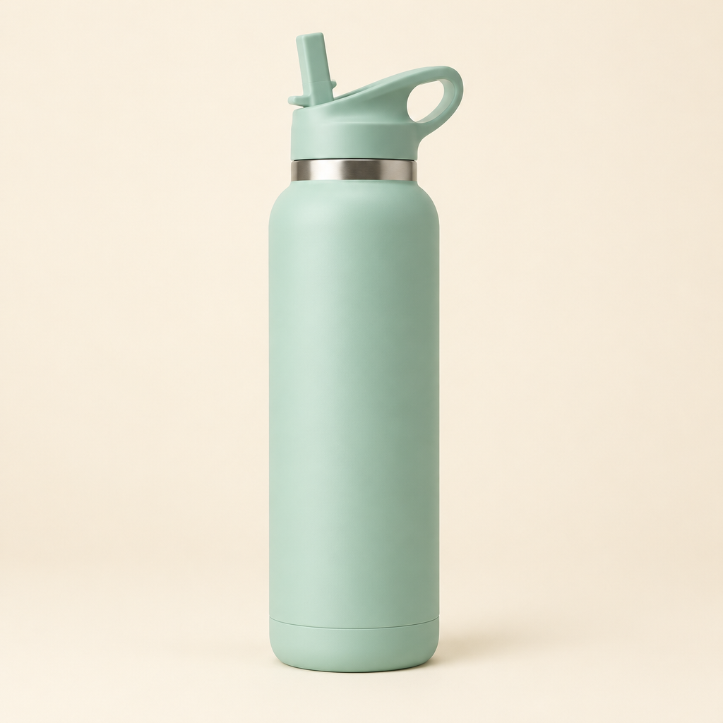 POWCAN 26 oz Insulated Water Bottle with 2-in-1 Straw and Spout Lid, Keep Cold 24H, Leak-Proof