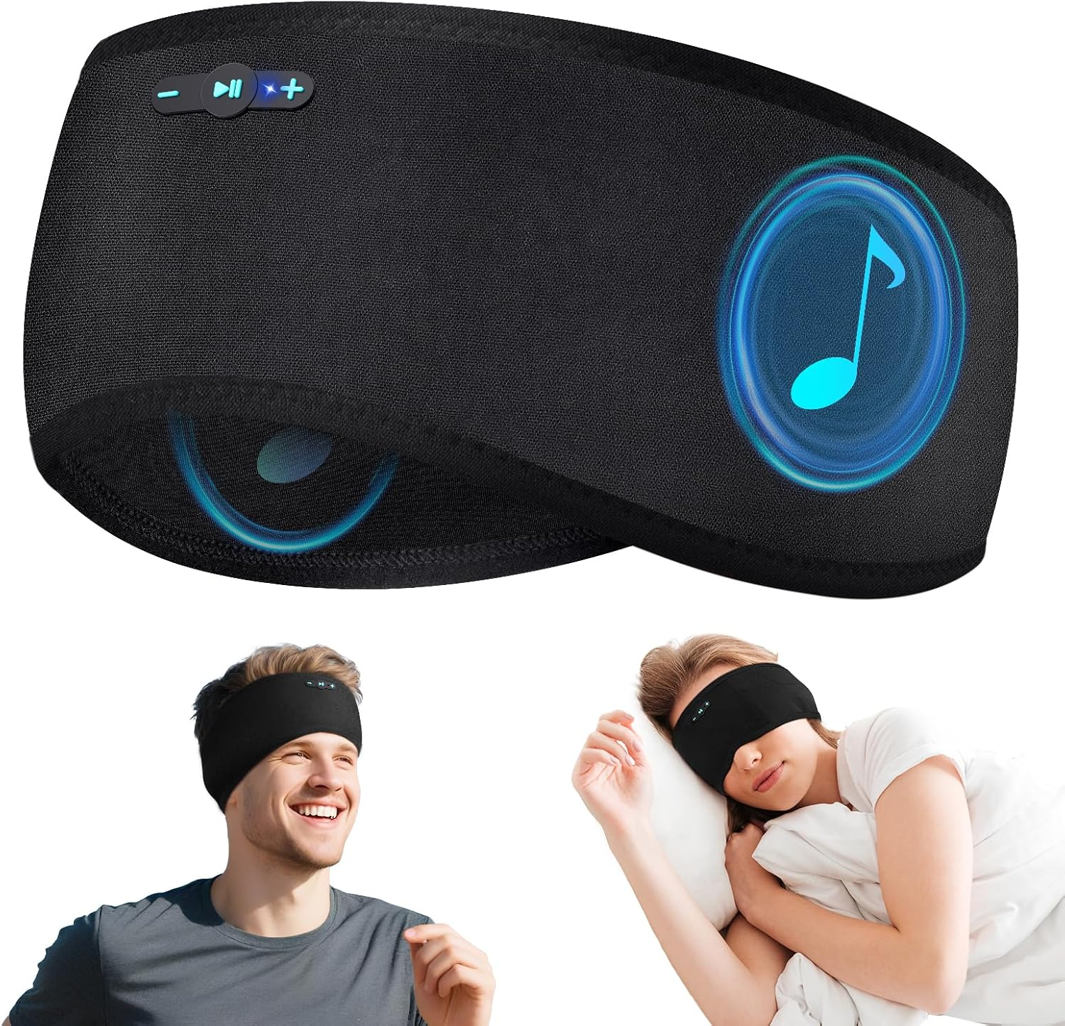 Sleep Headphones Bluetooth 6.0 Headband for Side Sleepers